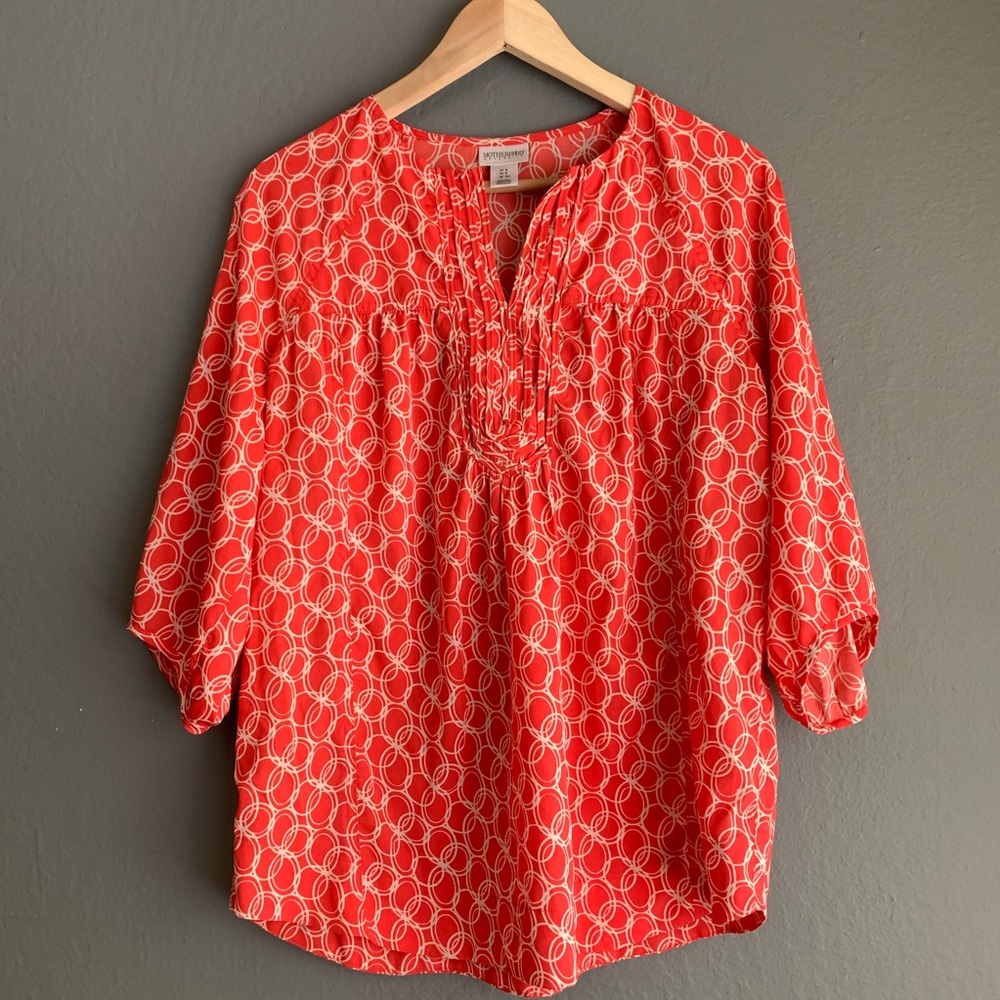 Motherhood Maternity Orange Blouse